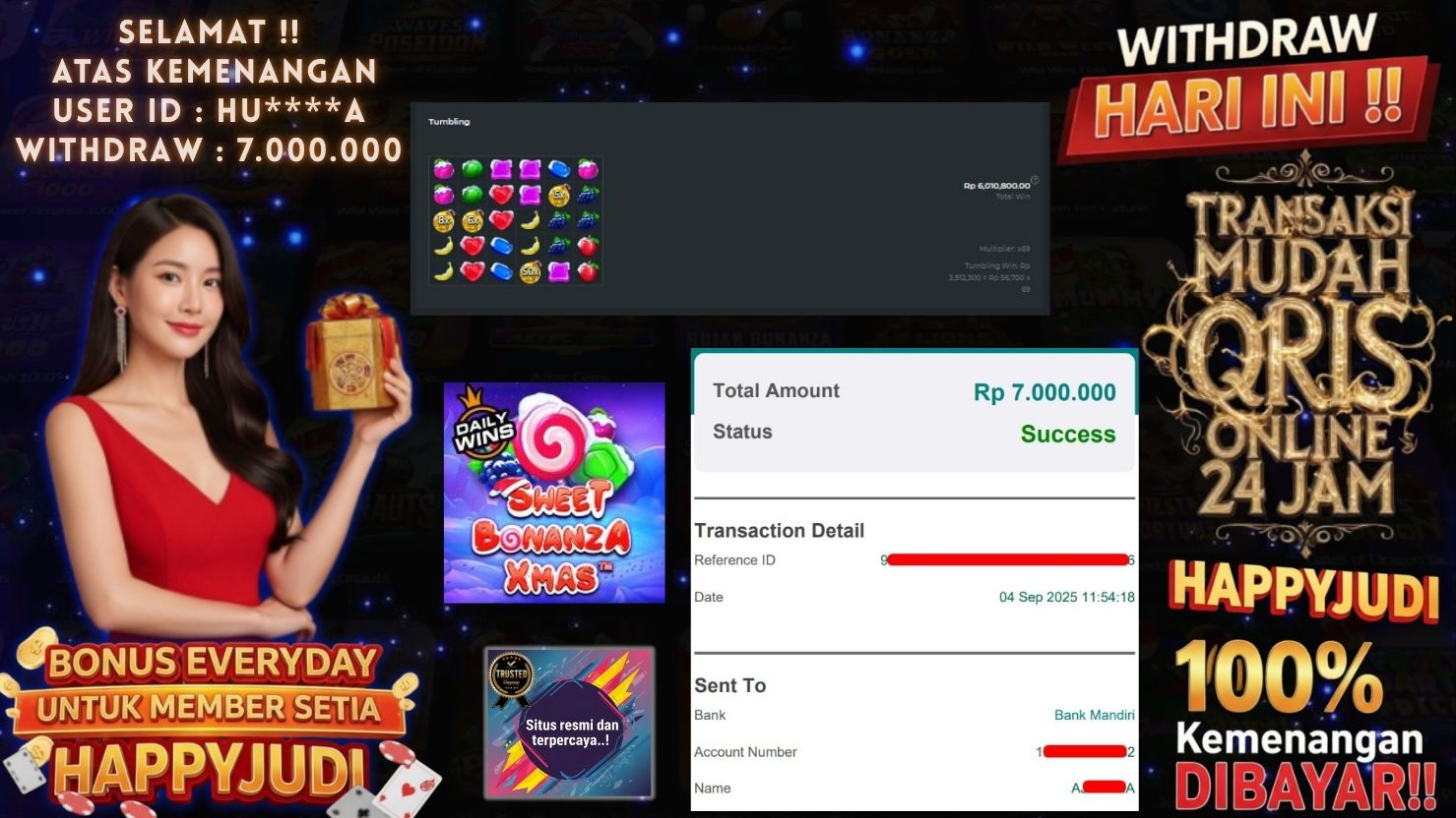 HAPPYJUDI JACKPOT SLOT SWEET BONANZA XMAS